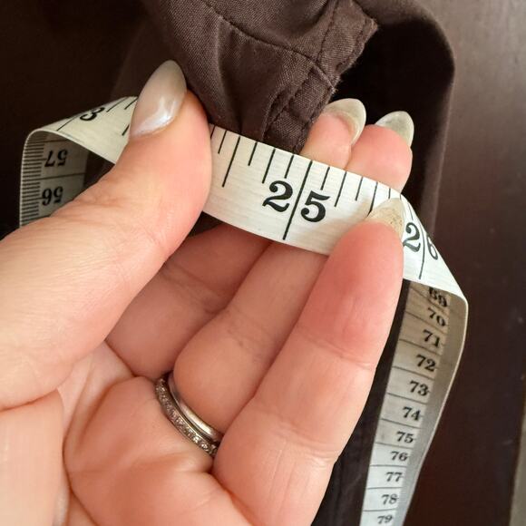 THE SHIRT by Rochelle Behrens | Brown Stretch Cotton button Down Icon Shirt 2XL - Picture 7 of 8